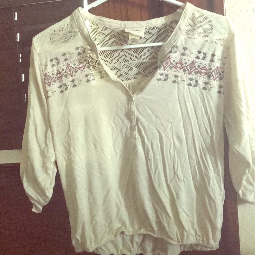 Self Esteem cream button down shirt